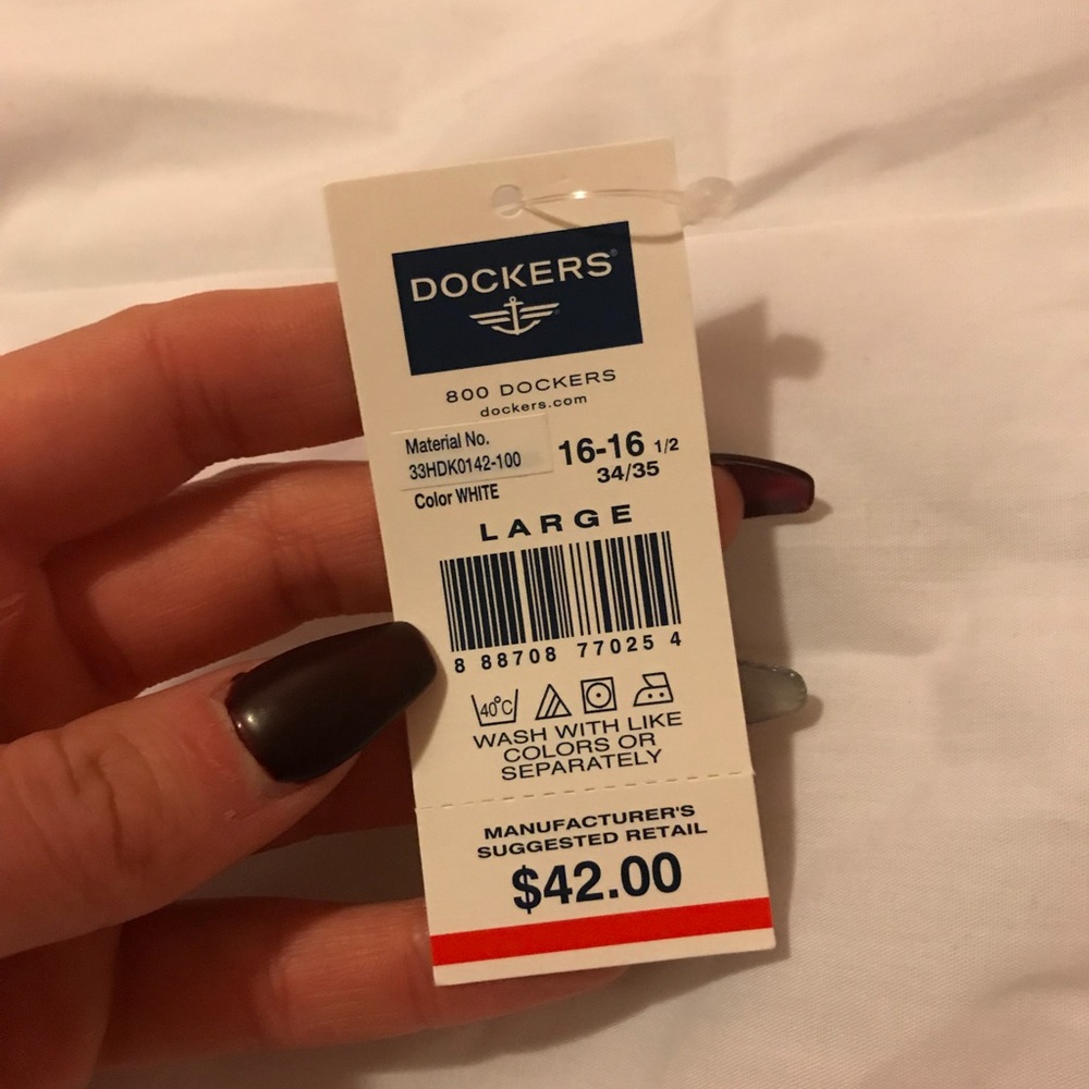 Men’s white button up